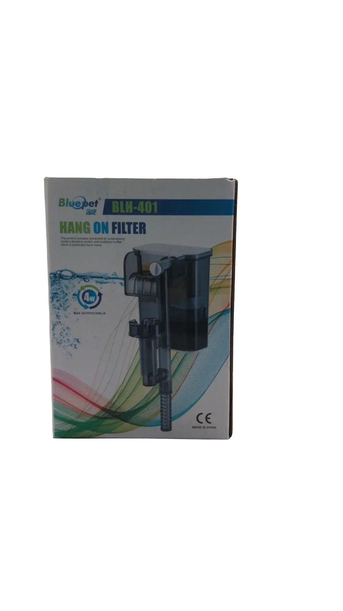 Bluepet Hang On Filter BLH-401 4W 250L/H for Aquarium Fish Tanks
