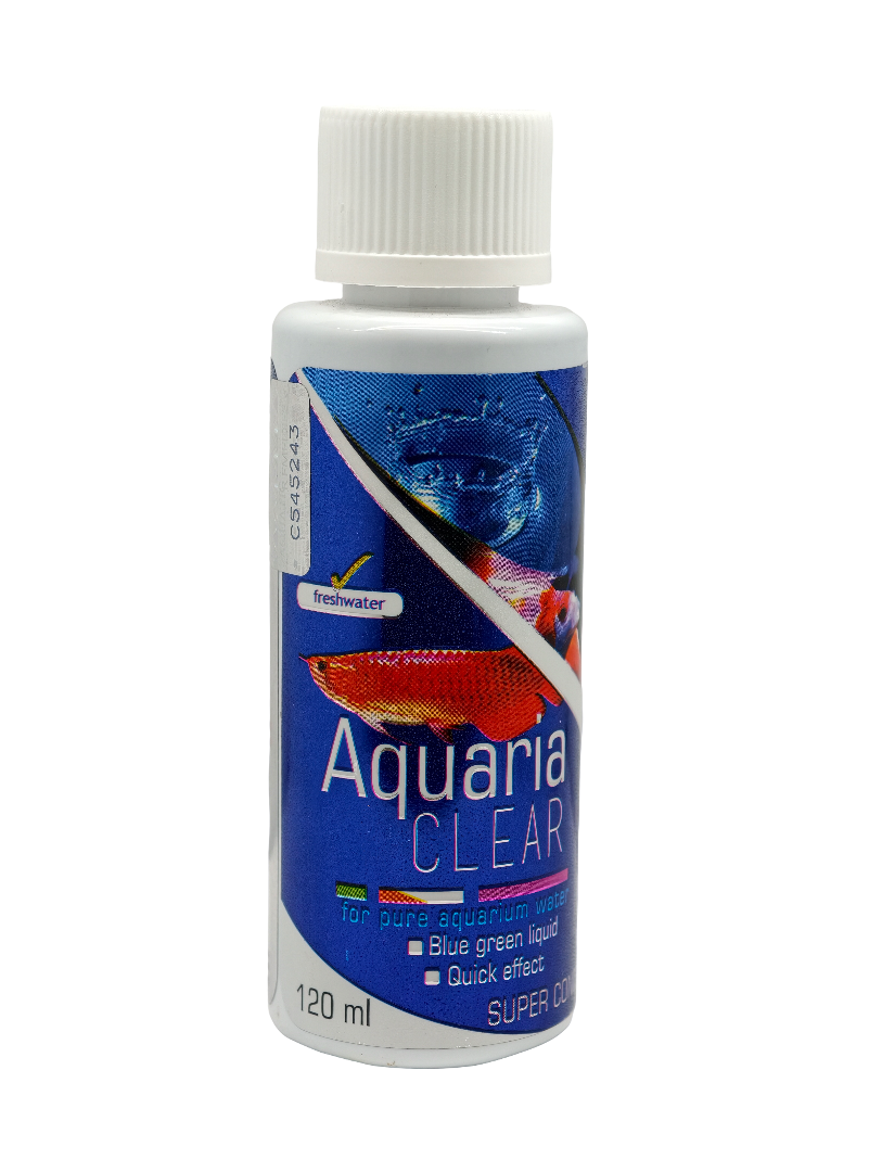 Aquaria Clear Aquarium Water Clarifier – Fast Acting Blue Green Liquid for Crystal Clear Freshwater Tanks (120ml)