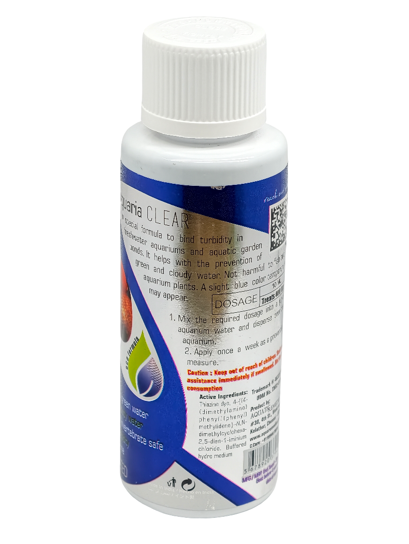 Aquaria Clear Aquarium Water Clarifier – Fast Acting Blue Green Liquid for Crystal Clear Freshwater Tanks (120ml) - Image 2