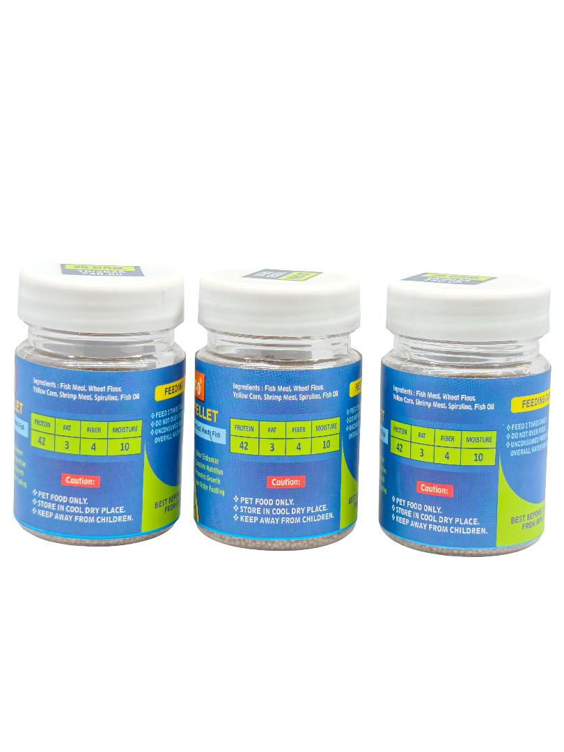 MET-O Micro Pellet Fish Food – Premium Floating Micro Pellets for Small Mouth Aquarium Fish, Colour Enhancer & Growth Formula (20g) - Image 2