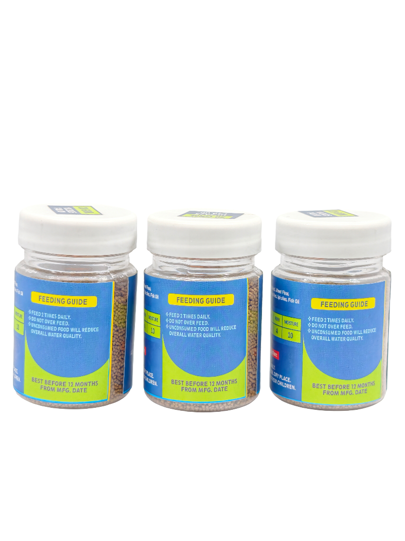 MET-O Micro Pellet Fish Food – Premium Floating Micro Pellets for Small Mouth Aquarium Fish, Colour Enhancer & Growth Formula (20g) - Image 3