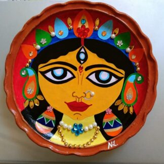 maa_durga_in_clay_plate_hobbygroup
