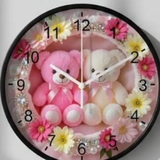 resin_art_wall_clock resin_art_teddy_wall_clock