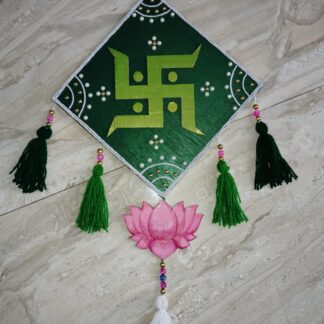 Swastik sign with lotus decoration