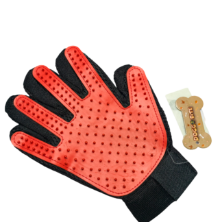Doggo Bite Pet Grooming Gloves for Dogs & Cats | Deshedding & Massage Glove Brush | Hair Removal Bath Glove with Silicone Palm