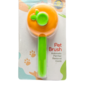 Automatic Pet Hair Removal Brush – Self-Cleaning Dog & Cat Grooming Comb | Deshedding Tool with Easy Push Button | Professional Pet Grooming Brush for Shedding & Tangles