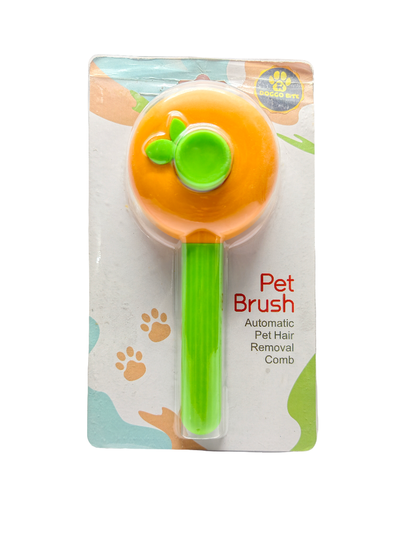 Automatic Pet Hair Removal Brush – Self-Cleaning Dog & Cat Grooming Comb | Deshedding Tool with Easy Push Button | Professional Pet Grooming Brush for Shedding & Tangles