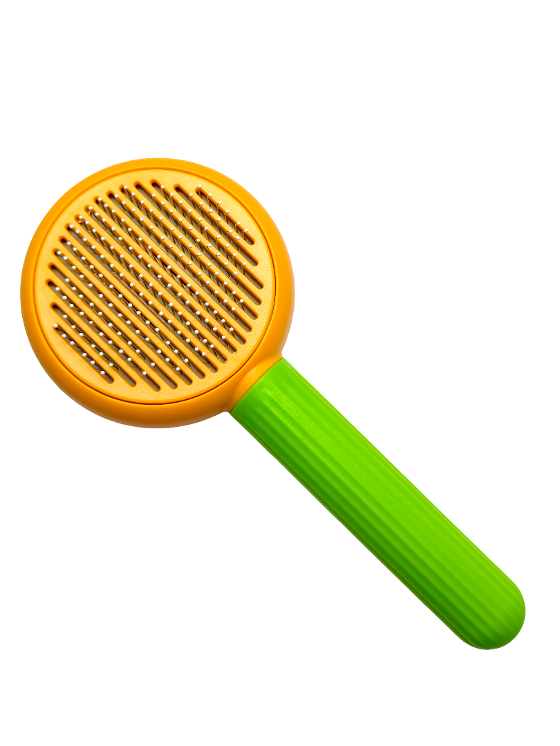 Automatic Pet Hair Removal Brush – Self-Cleaning Dog & Cat Grooming Comb | Deshedding Tool with Easy Push Button | Professional Pet Grooming Brush for Shedding & Tangles - Image 3