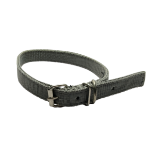 Premium Adjustable Nylon Dog Collar – Heavy Duty Soft Comfortable Pet Collar with Metal Buckle & D Ring – Durable Training Walking Dog Neck Collar – Grey Dog Collar